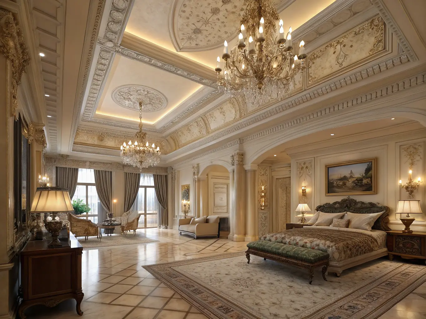 A beautifully renovated apartment in Almaty's old town, Kazakhstan, showcasing a blend of historic charm and modern design. The image should highlight the unique character and appeal of the property.